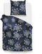 Zohome Dekbedovertrek Bassett - Bedlinnen met Bloemen print - 200x220 - Blauw - Dekbedhoes van 100% Katoen