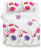 Zohome Dekbedovertrek Bella - Bedlinnen met Bloemen print - 140x220 - Wit - Dekbedhoes van 100% Katoen