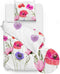 Zohome Dekbedovertrek Bella - Bedlinnen met Bloemen print - 140x220 - Wit - Dekbedhoes van 100% Katoen