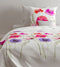 Zohome Dekbedovertrek Bella - Bedlinnen met Bloemen print - 140x220 - Wit - Dekbedhoes van 100% Katoen