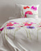 Zohome Dekbedovertrek Bella - Bedlinnen met Bloemen print - 240x220 - Wit - Dekbedhoes van 100% Katoen