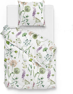 Zohome Dekbedovertrek Bonnie - Bedlinnen met Bloemen print - 140x220 - Multi - Dekbedhoes van 100% Katoen