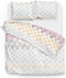 Zohome Dekbedovertrek Caro - Bedlinnen met Strepen print - 140x220 - Multi - Dekbedhoes van 100% Katoen-Satijn