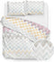 Zohome Dekbedovertrek Caro - Bedlinnen met Strepen print - 140x220 - Multi - Dekbedhoes van 100% Katoen-Satijn