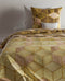 Zohome Dekbedovertrek Castaneda - Bedlinnen met print - 240x220 - Goud - Dekbedhoes van 100% Katoen