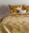 Zohome Dekbedovertrek Castaneda - Bedlinnen met print - 240x220 - Goud - Dekbedhoes van 100% Katoen