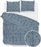 Zohome Dekbedovertrek Chavelli - Bedlinnen met Abstract print - 260x220 - Blauw - Dekbedhoes van 100% Katoen