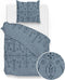Zohome Dekbedovertrek Chavelli - Bedlinnen met Abstract print - 140x220 - Blauw - Dekbedhoes van 100% Katoen