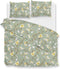 Zohome Dekbedovertrek Denise - Bedlinnen met Bloemen print - 140x220 - Groen - Dekbedhoes van 100% Katoen-Satijn