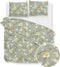 Zohome Dekbedovertrek Denise - Bedlinnen met Bloemen print - 140x220 - Groen - Dekbedhoes van 100% Katoen-Satijn