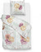 Zohome Dekbedovertrek Eden - Bedlinnen met Bloemen print - 240x220 - Groen - Dekbedhoes van 100% Katoen