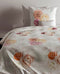 Zohome Dekbedovertrek Eden - Bedlinnen met Bloemen print - 240x220 - Groen - Dekbedhoes van 100% Katoen