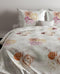 Zohome Dekbedovertrek Eden - Bedlinnen met Bloemen print - 240x220 - Groen - Dekbedhoes van 100% Katoen