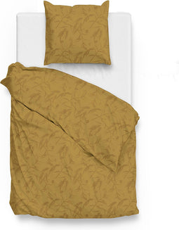 Zohome Dekbedovertrek Fiori-di-Satinado - Abstract Bedlinnen - 140x220 - Geel - Dekbedhoes van 100% Katoen-Satijn