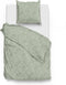 Zohome Dekbedovertrek Fiori-di-Satinado - Abstract Bedlinnen - 140x220 - Groen - Dekbedhoes van 100% Katoen-Satijn