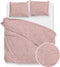 Zohome Dekbedovertrek Fiori-di-Satinado - Abstract Bedlinnen - 140x220 - Roze - Dekbedhoes van 100% Katoen-Satijn