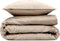 Zohome Dekbedovertrek Fiori-di-Satinado - Abstract Bedlinnen - 140x220 - Beige - Dekbedhoes van 100% Katoen-Satijn