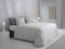 Zohome Dekbedovertrek Fiori-di-Satinado - Abstract Bedlinnen - 140x220 - Grijs - Dekbedhoes van 100% Katoen-Satijn