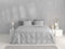 Zohome Dekbedovertrek Fiori-di-Satinado - Abstract Bedlinnen - 140x220 - Grijs - Dekbedhoes van 100% Katoen-Satijn