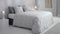 Zohome Dekbedovertrek Fiori-di-Satinado - Abstract Bedlinnen - 140x220 - Grijs - Dekbedhoes van 100% Katoen-Satijn
