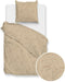 Zohome Dekbedovertrek Fiori-di-Satinado - Abstract Bedlinnen - 140x220 - Beige - Dekbedhoes van 100% Katoen-Satijn