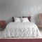 Zohome Dekbedovertrek Fiori-di-Satinado - Abstract Bedlinnen - 140x220 - Wit - Dekbedhoes van 100% Katoen-Satijn