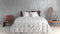 Zohome Dekbedovertrek Fiori-di-Satinado - Abstract Bedlinnen - 200x220 - Wit - Dekbedhoes van 100% Katoen-Satijn