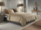Zohome Dekbedovertrek Fiori-di-Satinado - Abstract Bedlinnen - 200x220 - Beige - Dekbedhoes van 100% Katoen-Satijn