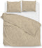 Zohome Dekbedovertrek Fiori-di-Satinado - Abstract Bedlinnen - 240x220 - Beige - Dekbedhoes van 100% Katoen-Satijn