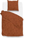 Zohome Dekbedovertrek Fiori-di-Satinado - Abstract Bedlinnen - 240x220 - Oranje - Dekbedhoes van 100% Katoen-Satijn
