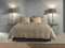 Zohome Dekbedovertrek Fiori-di-Satinado - Abstract Bedlinnen - 240x220 - Beige - Dekbedhoes van 100% Katoen-Satijn