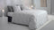 Zohome Dekbedovertrek Fiori-di-Satinado - Abstract Bedlinnen - 240x220 - Grijs - Dekbedhoes van 100% Katoen-Satijn