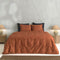 Zohome Dekbedovertrek Fiori-di-Satinado - Abstract Bedlinnen - 240x220 - Oranje - Dekbedhoes van 100% Katoen-Satijn