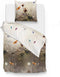 Zohome Dekbedovertrek Floor - Bedlinnen met Natuur print - 200x220 - Multi - Dekbedhoes van 100% Katoen
