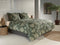 Zohome Dekbedovertrek Joann - Bedlinnen met Bladeren print - 260x220 - Groen - Dekbedhoes van 100% Katoen-Flanel