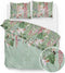 Zohome Dekbedovertrek Jody - Bedlinnen met Bloemen print - 240x220 - Groen - Dekbedhoes van 100% Katoen
