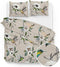 Zohome Dekbedovertrek Jun - Bedlinnen met Bloemen print - 260x220 - Natural - Dekbedhoes van 100% Katoen-Satijn