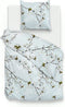 Zohome Dekbedovertrek Kira - Bedlinnen met Bloemen print - 140x220 - Blauw - Dekbedhoes van 100% Katoen