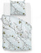 Zohome Dekbedovertrek Kira - Bedlinnen met Bloemen print - 240x220 - Blauw - Dekbedhoes van 100% Katoen