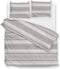Zohome Dekbedovertrek Lana - Bedlinnen met Takken print - 240x220 - Taupe - Dekbedhoes van 100% Katoen