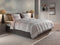Zohome Dekbedovertrek Lana - Bedlinnen met Takken print - 240x220 - Taupe - Dekbedhoes van 100% Katoen
