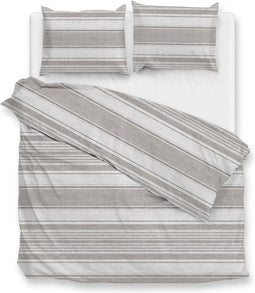 Zohome Dekbedovertrek Lana - Bedlinnen met Takken print - 260x220 - Taupe - Dekbedhoes van 100% Katoen