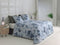 Zohome Dekbedovertrek Lauretta - Bedlinnen met Bladeren print - 200x220 - Blauw - Dekbedhoes van 100% Katoen