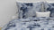 Zohome Dekbedovertrek Lauretta - Bedlinnen met Bladeren print - 260x220 - Blauw - Dekbedhoes van 100% Katoen