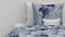 Zohome Dekbedovertrek Lauretta - Bedlinnen met Bladeren print - 140x220 - Blauw - Dekbedhoes van 100% Katoen