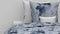 Zohome Dekbedovertrek Lauretta - Bedlinnen met Bladeren print - 140x220 - Blauw - Dekbedhoes van 100% Katoen