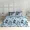 Zohome Dekbedovertrek Lauretta - Bedlinnen met Bladeren print - 260x220 - Blauw - Dekbedhoes van 100% Katoen