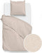 Zohome Dekbedovertrek Lino - Effen Bedlinnen - 140x220 - Beige - Dekbedhoes van 100% Katoen