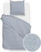 Zohome Dekbedovertrek Lino - Effen Bedlinnen - 140x220 - Blauw - Dekbedhoes van 100% Katoen