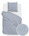 Zohome Dekbedovertrek Lino - Effen Bedlinnen - 140x220 - Blauw - Dekbedhoes van 100% Katoen